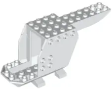 White Helicopter Body without Top Pin