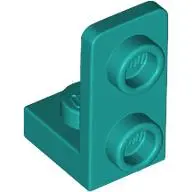 Dark Turquoise Bracket 1 x 1 - 1 x 2 Inverted