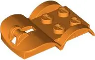 Orange Vehicle, Mudguard 4 x 2 2/3 x 2/3 Double with Bar Handle