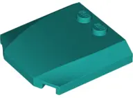 Dark Turquoise Wedge 4 x 4 x 2/3 Triple Curved