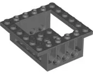 Dark Bluish Gray Cockpit 6 x 6 x 2 Cabin Base with Pin Holes