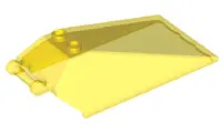 Trans-Yellow Windscreen 8 x 4 x 2 with 2 Studs and Bar Handle
