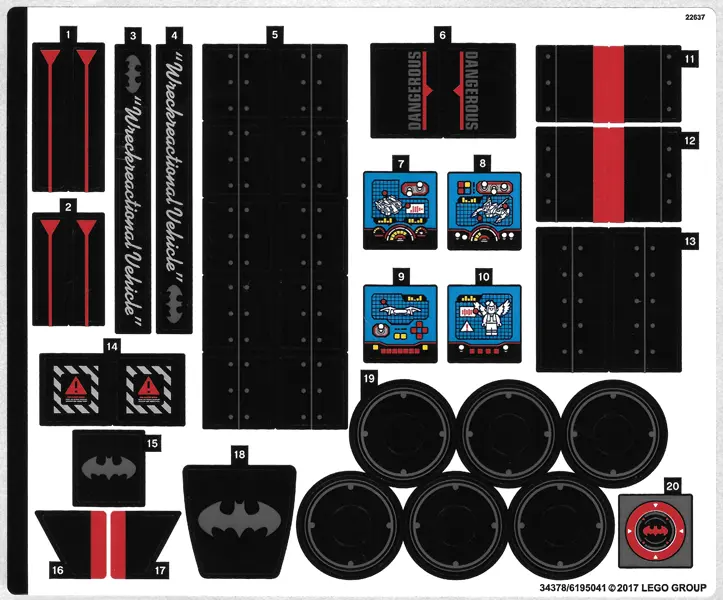 Sticker Sheet for Set 70917 - (34378/6195041)