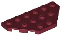 Dark Red Wedge, Plate 3 x 6 Cut Corners