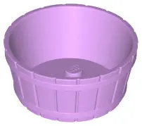 Medium Lavender Container, Barrel Half Large with Axle Hole