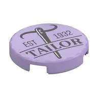 FLAT TILE 2X2, ROUND, NO. 1253
