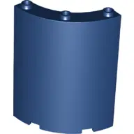 Dark Blue Cylinder Quarter 4 x 4 x 6