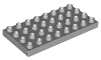 Light Bluish Gray Duplo, Plate 4 x 8