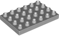 Light Bluish Gray Duplo, Plate 4 x 6
