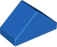 Blue Duplo, Brick 4 x 2 Slope 45 Double