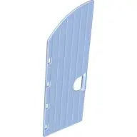 Bright Light Blue Duplo Door / Window Pane 1 x 3 1/2 x 6 2/3 with Curved Top and Open Handle - Castl