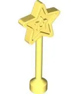 Bright Light Yellow Duplo Utensil Magic Wand 5 Point Star