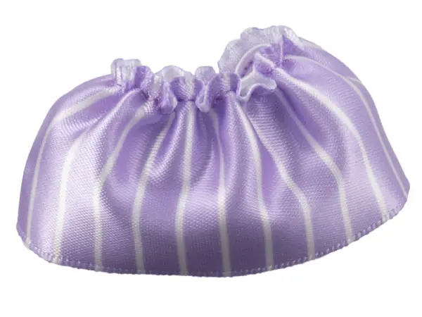 Lavender Duplo Wear Cloth Skirt Satin with White Stripes Pattern