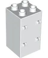 White Duplo Wall 2 x 2 x 3 with 4 Hinges