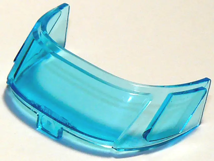 Trans-Light Blue Glass for Aircraft Fuselage Curved Forward 6 x 10 Top with 3 Window Panes