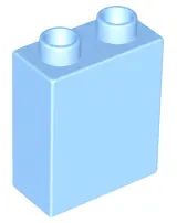 Bright Light Blue Duplo, Brick 1 x 2 x 2