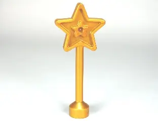 Pearl Gold Duplo Utensil Magic Wand 5 Point Star