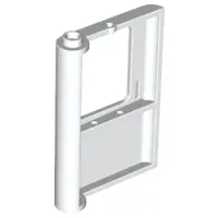 White Door 1 x 4 x 5 Train Right, Thin Support at Bottom