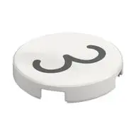 FLAT TILE 2X2, ROUND, NO. 1258