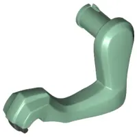 Sand Green Dinosaur Leg Small (Front) Raptor Left with Black Claws Pattern