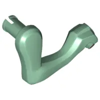 Sand Green Dinosaur Leg Small (Front) Raptor Right with Black Claws Pattern