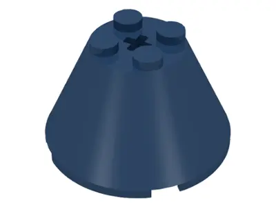 Dark Blue Cone 4 x 4 x 2 with Axle Hole
