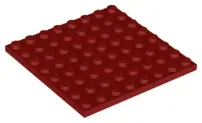 Dark Red Plate 8 x 8