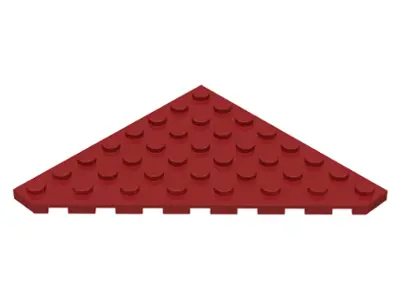 Dark Red Wedge, Plate 8 x 8 Cut Corner