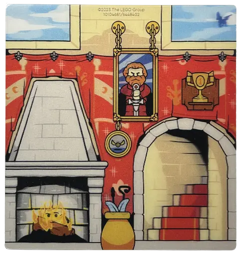 Plastic 3D Backdrop with Gryffindor Common Room Pattern