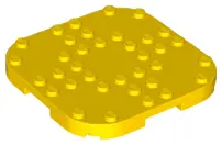 Yellow Plate, Modified 8 x 8 with Rounded Corners and 4 Feet