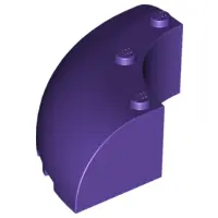 Dark Purple Brick, Round Corner 6 x 6 x 2