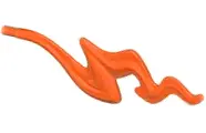 Orange Wave Rounded Squiggly with Bar End (Flame)