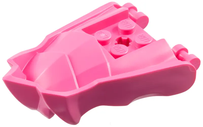 Pink Dragon Head (Ninjago) Jaw with Small Spikes and 2 Bar Handles on Back