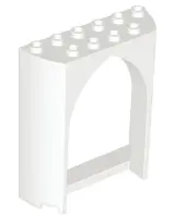 White Panel 2 x 6 x 6 with Pointed Arch