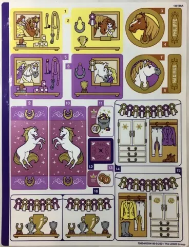 Sticker Sheet for Set 43195 - (79604/6354180)