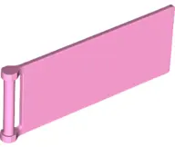 Bright Pink Flag 7 x 3 with Bar Handle