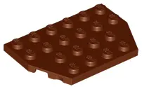 Reddish Brown Wedge, Plate 4 x 6 Cut Corners