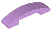 Medium Lavender Slope, Curved 4 x 1 x 2/3 Double
