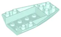 Light Aqua Wedge 6 x 4 Triple Inverted Curved