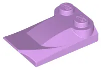 Medium Lavender Slope, Curved 3 x 2 x 2/3 with 2 Studs, Wing End