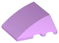 Medium Lavender Wedge 4 x 3 Triple Curved No Studs