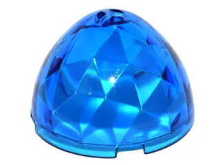 Trans-Dark Blue Container, Faceted, 4 x 4 x 1 2/3, Dragon Egg Top
