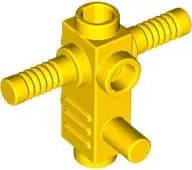 Yellow Minifigure, Utensil Tool Chainsaw Body with Handles and Studs