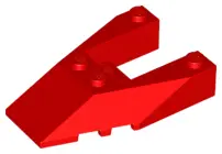 Red Wedge 6 x 4 Cutout with Stud Notches