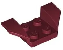 Dark Red Vehicle, Mudguard 2 x 4 with Flared Wings