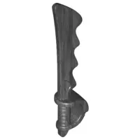 Pearl Dark Gray Minifigure, Weapon Sword, Cutlass Serrated with Skull Hand Guard