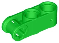 Bright Green Technic, Axle and Pin Connector Perpendicular 3L with 2 Pin Holes