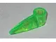 Trans-Bright Green Bionicle 1 x 3 Tooth with Axle Hole (Bohrok Eye)