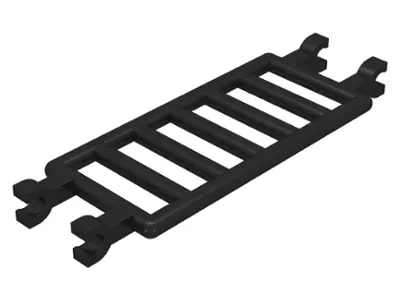 Black Bar 7 x 3 with 4 Clips (Ladder)