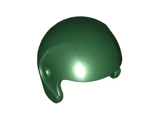 Dark Green Minifigure, Headgear Helmet Sports / Flight